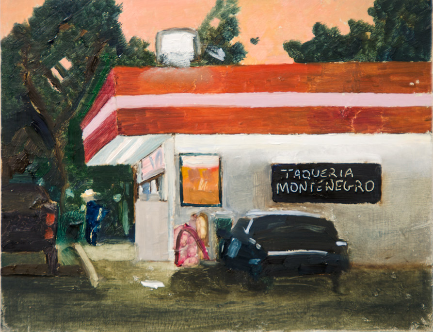 Richard Sober's painting: Taqueria Montenegro