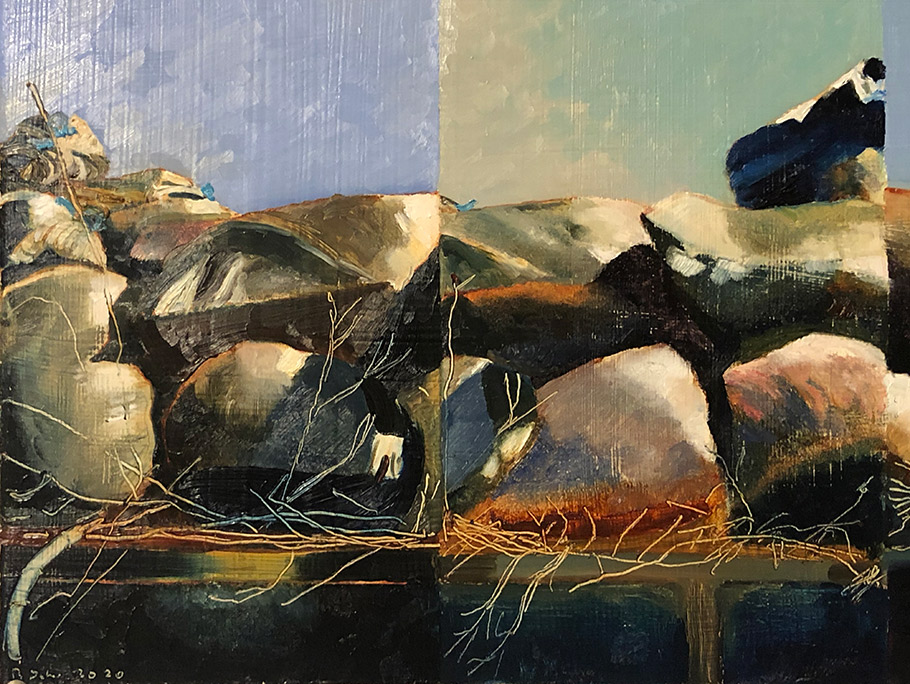 Richard Sober's painting: Camino Carlos Rey 9 (detail)