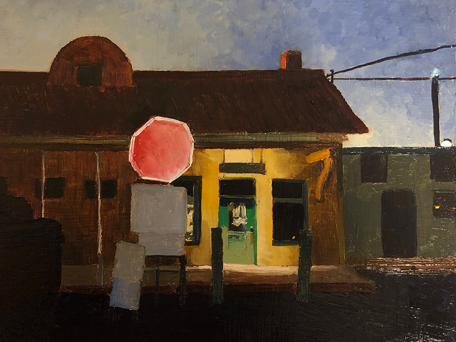 Richard Sober's painting: Night Trailer